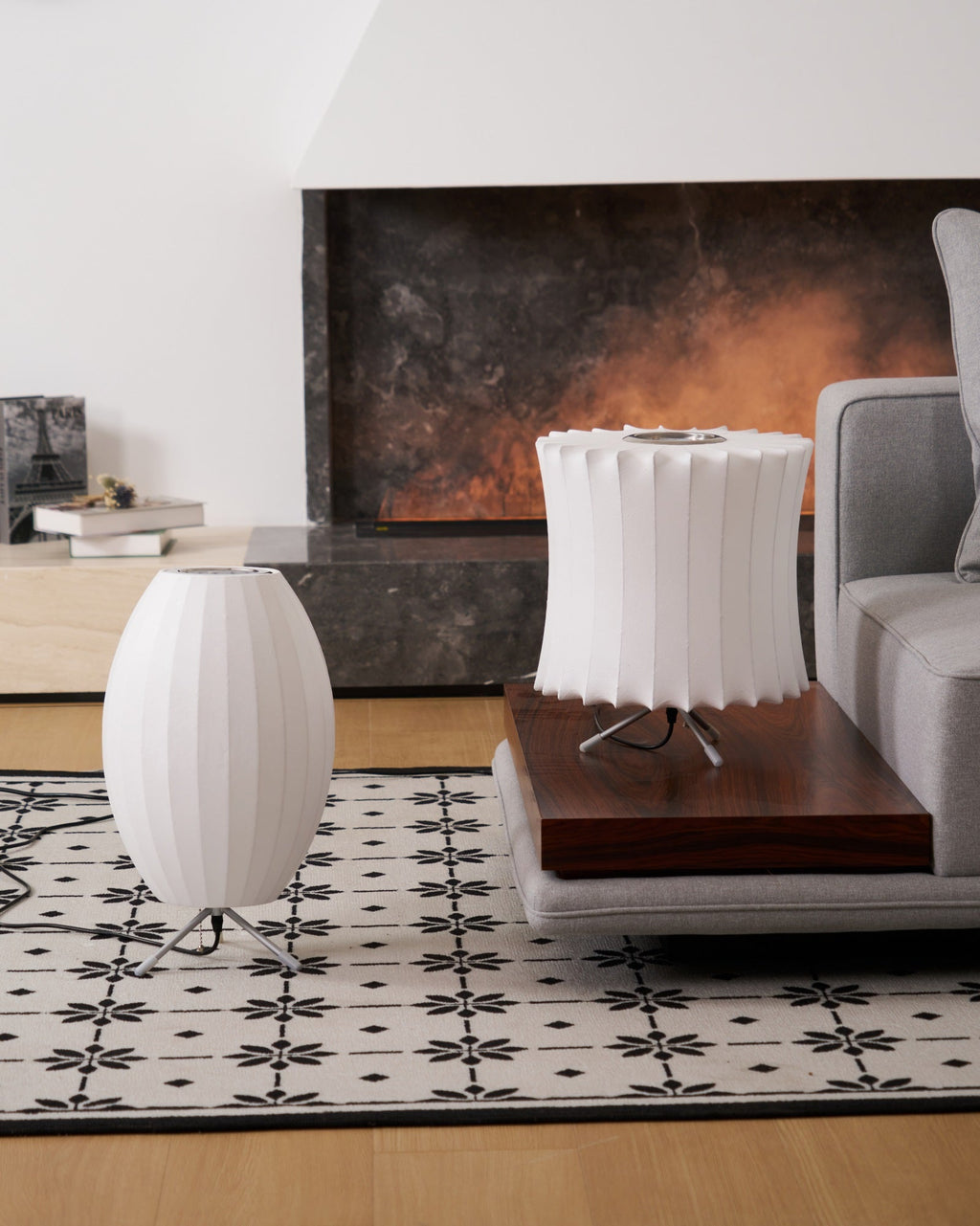 Table Lamp with Silver Base — Table Lamp | Maison Monashee — view 82