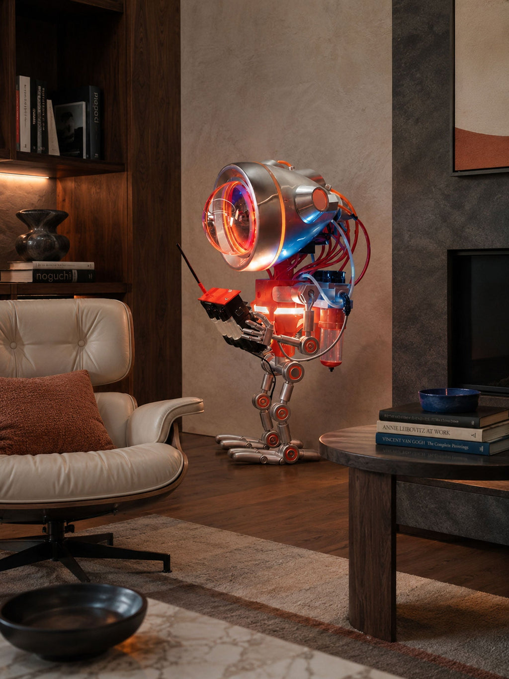 Tall Red Floor Lamp — Floor Lamp | Maison Monashee — view 3