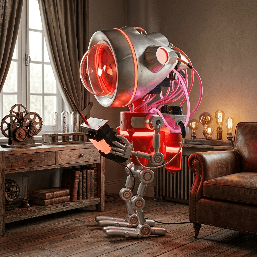 Tall Red Floor Lamp — Floor Lamp | Maison Monashee — view 4