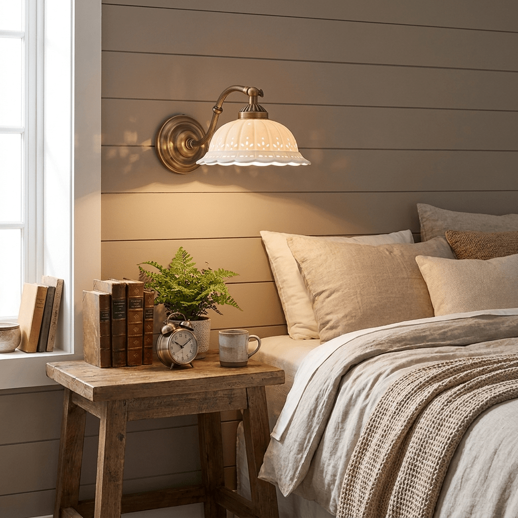 White Ceramic Wall Sconce — Wall Sconce | Maison Monashee — view 7