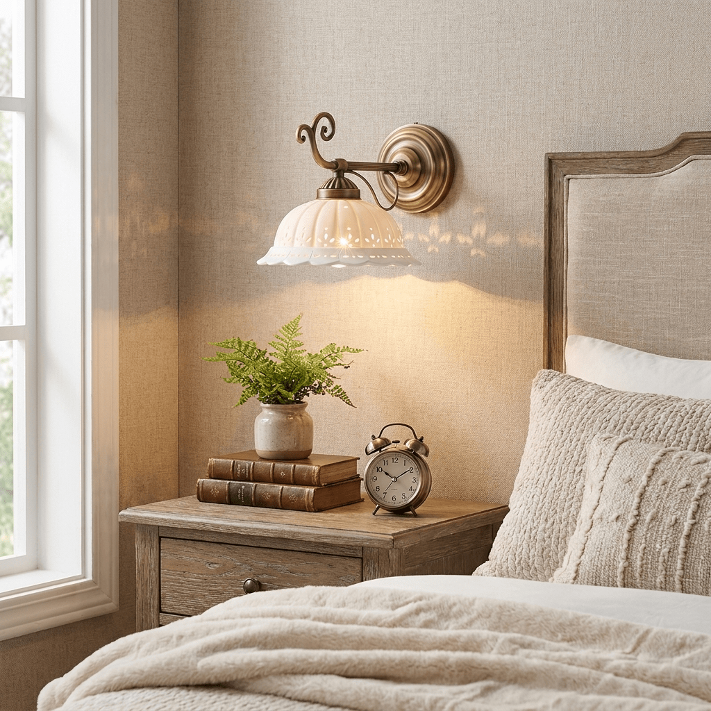White Ceramic Wall Sconce — Wall Sconce | Maison Monashee — view 9