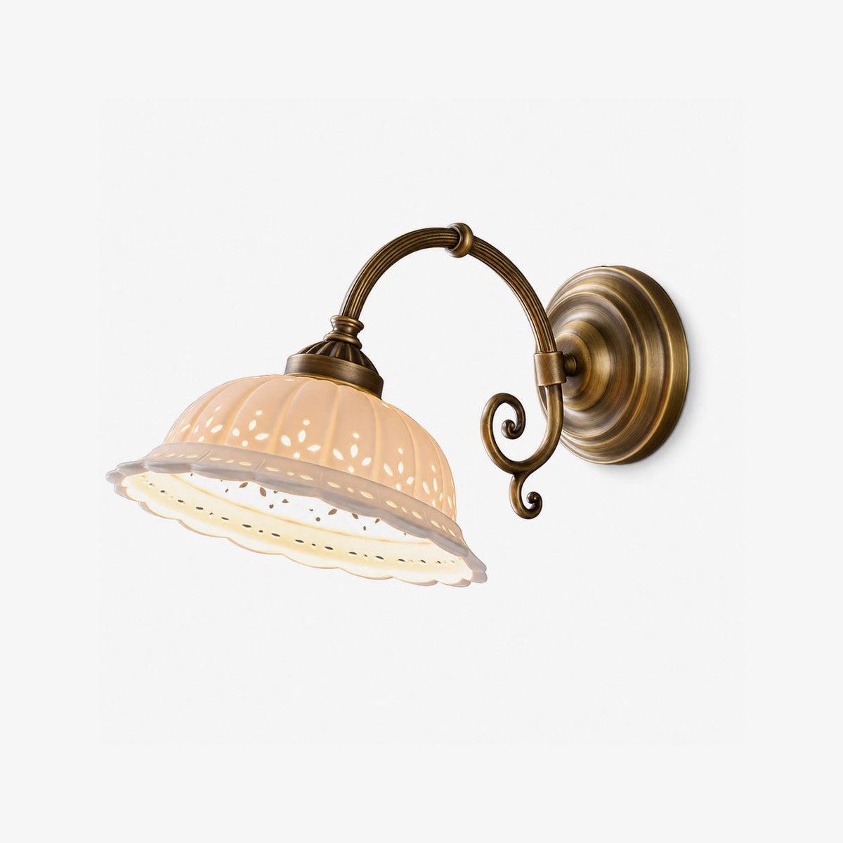 White Ceramic Wall Sconce — Wall Sconce | Maison Monashee