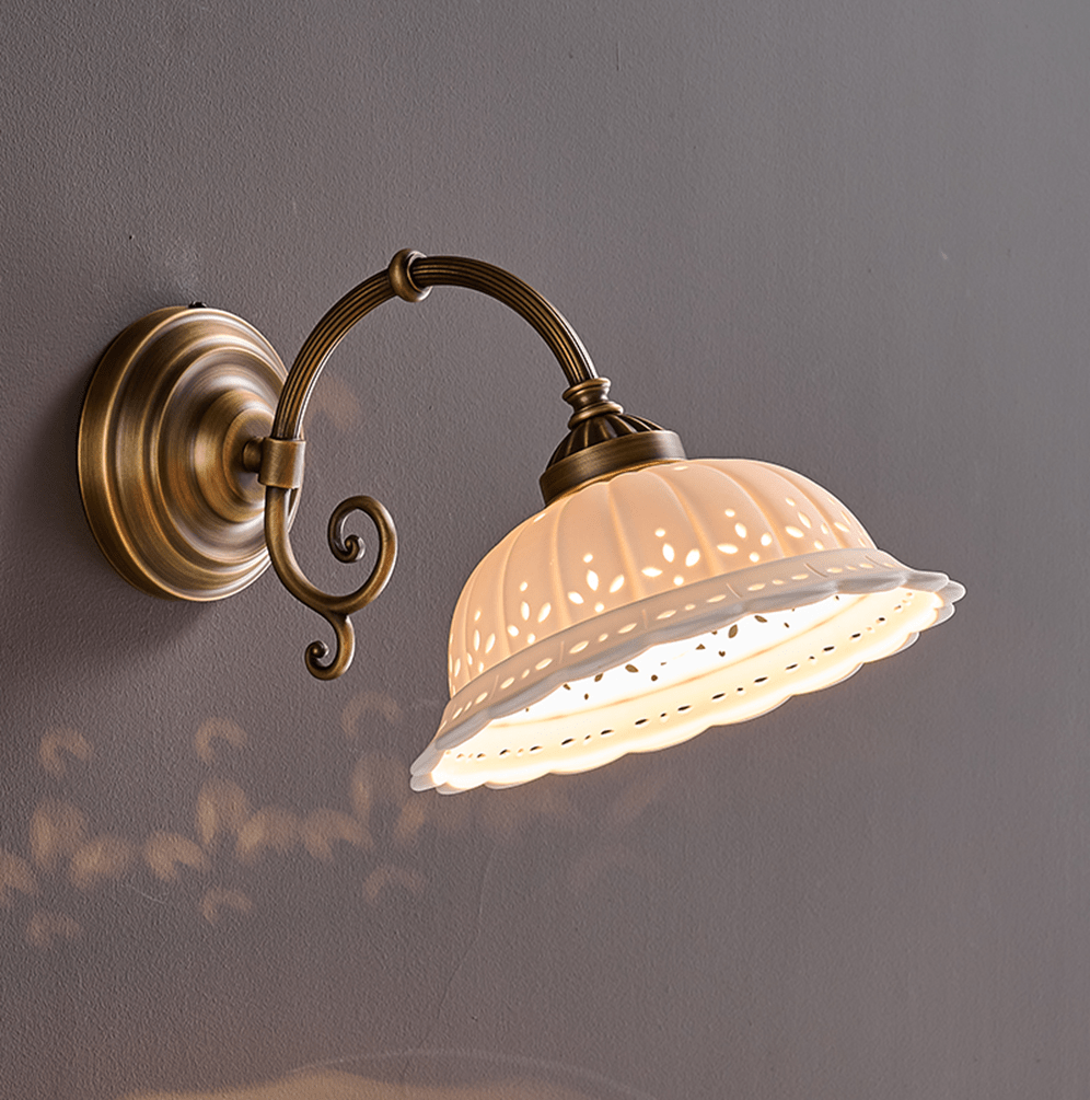 White Ceramic Wall Sconce — Wall Sconce | Maison Monashee — view 11