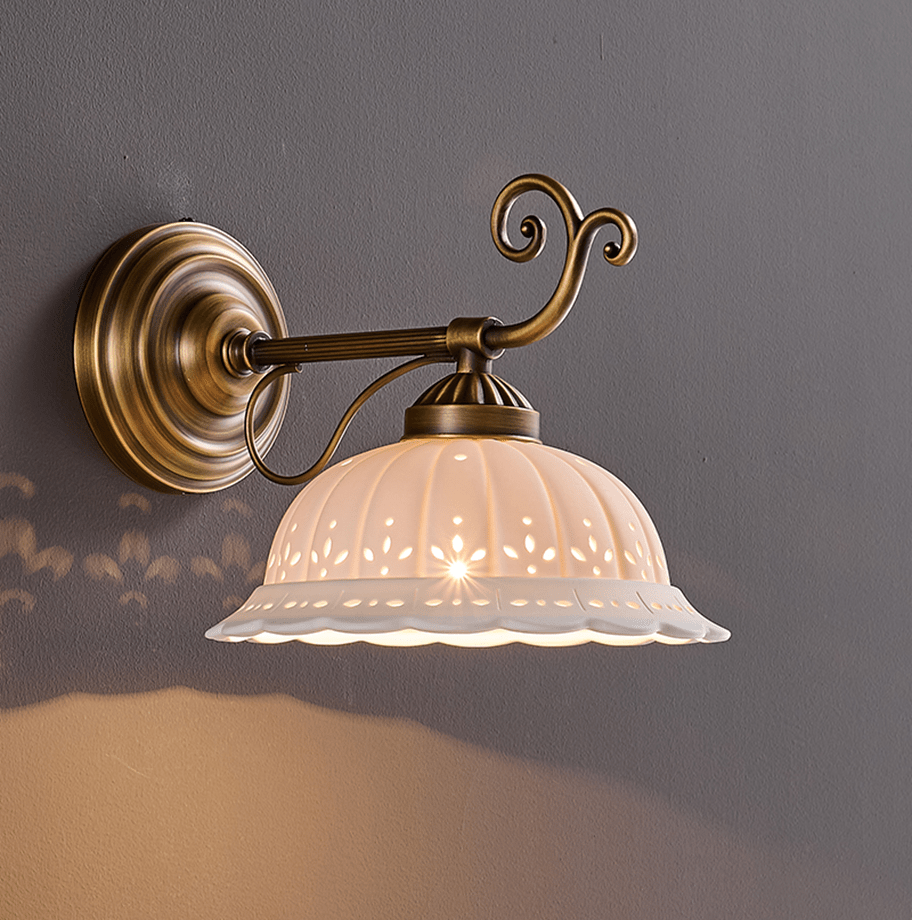 White Ceramic Wall Sconce — Wall Sconce | Maison Monashee — view 12