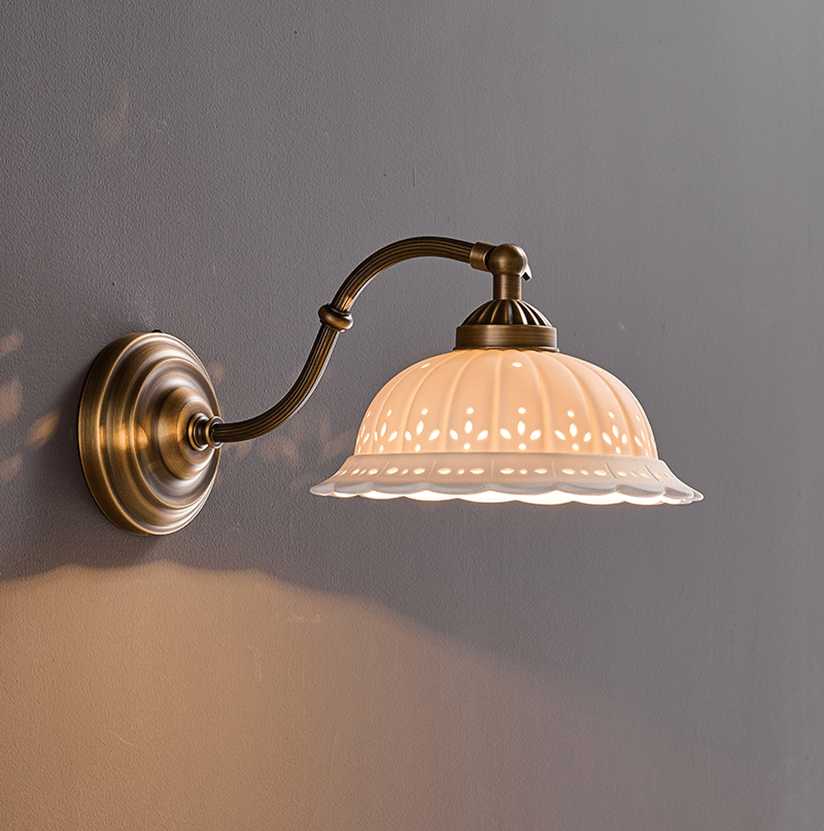 White Ceramic Wall Sconce — Wall Sconce | Maison Monashee — view 13