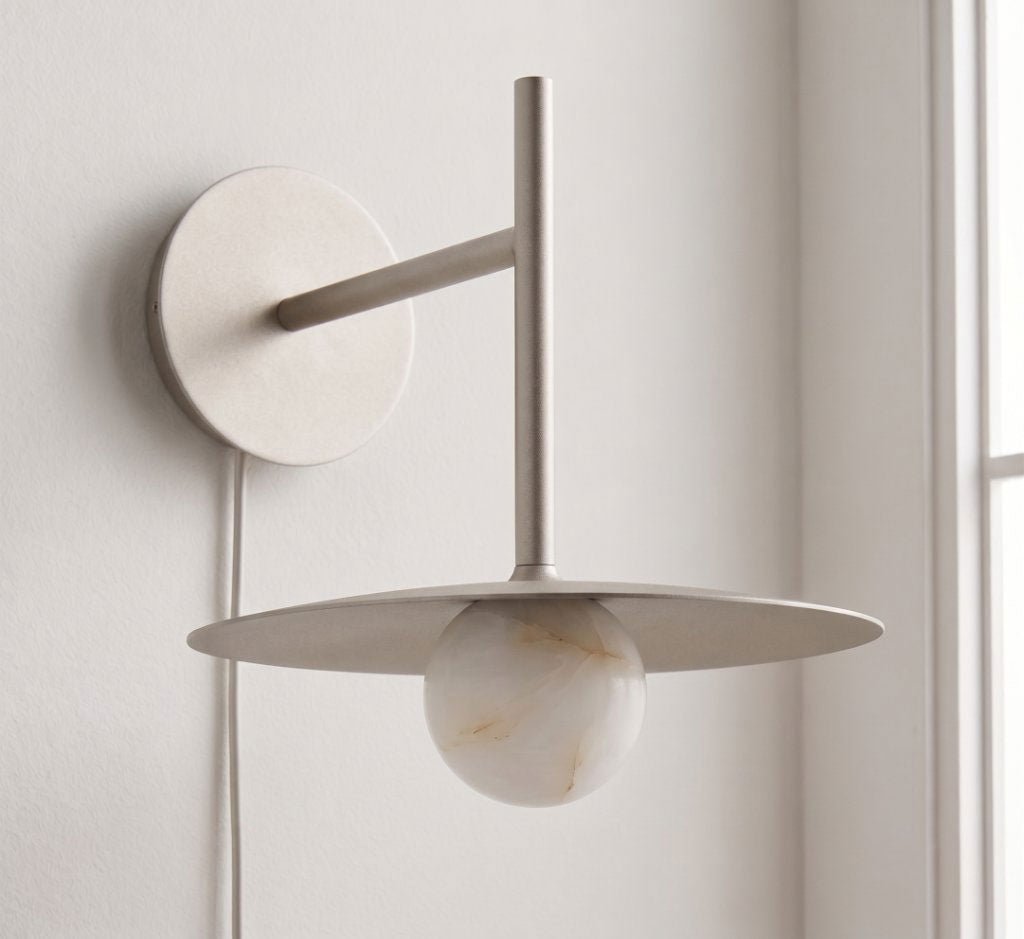 Alabaster Sconce Light Fixture — Wall Sconce | Maison Monashee — view 3