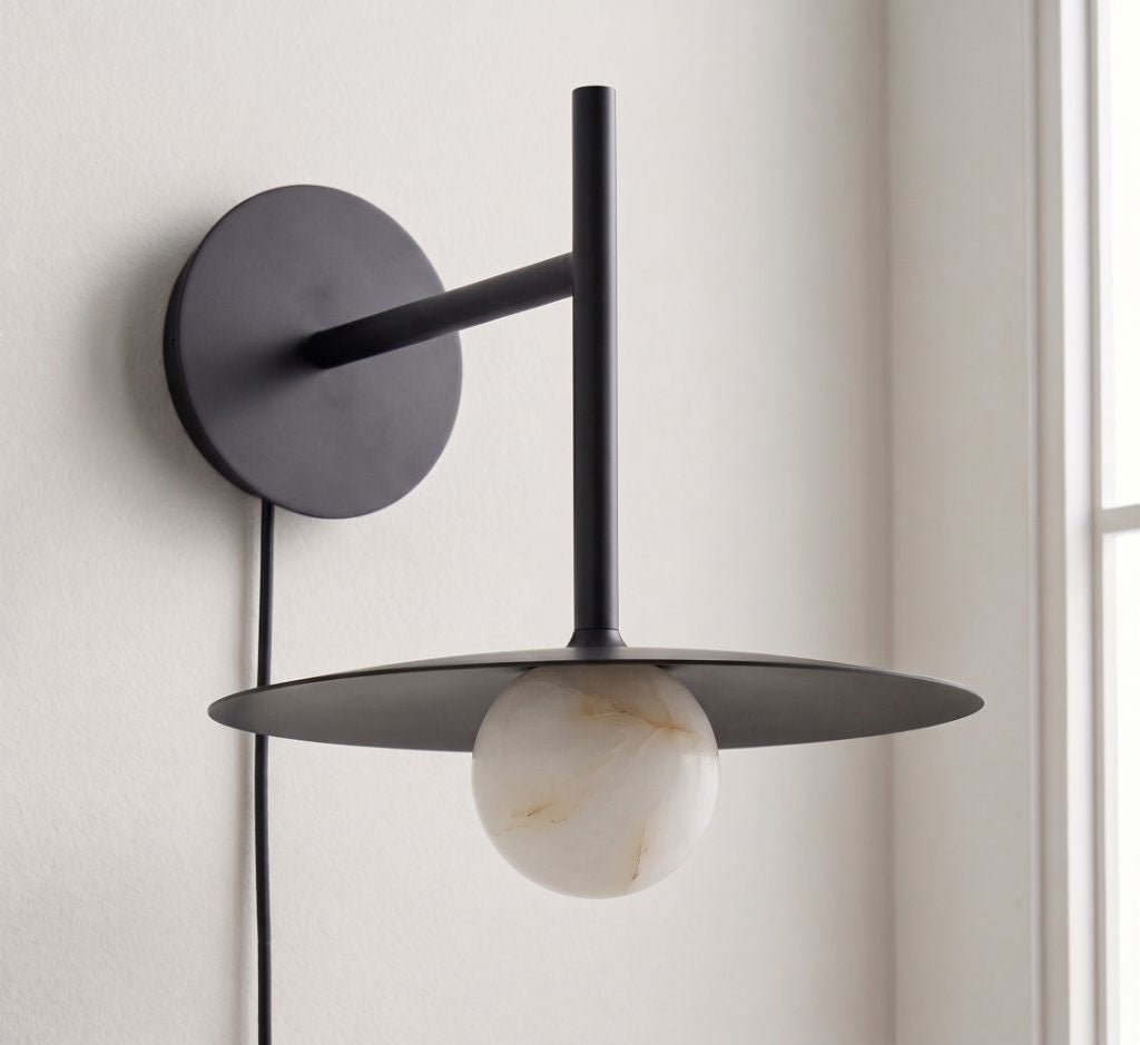 Alabaster Sconce Light Fixture — Wall Sconce | Maison Monashee — view 5