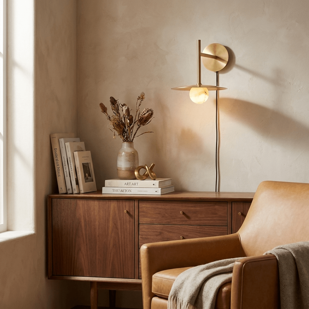 Alabaster Sconce Light Fixture — Wall Sconce | Maison Monashee — view 6