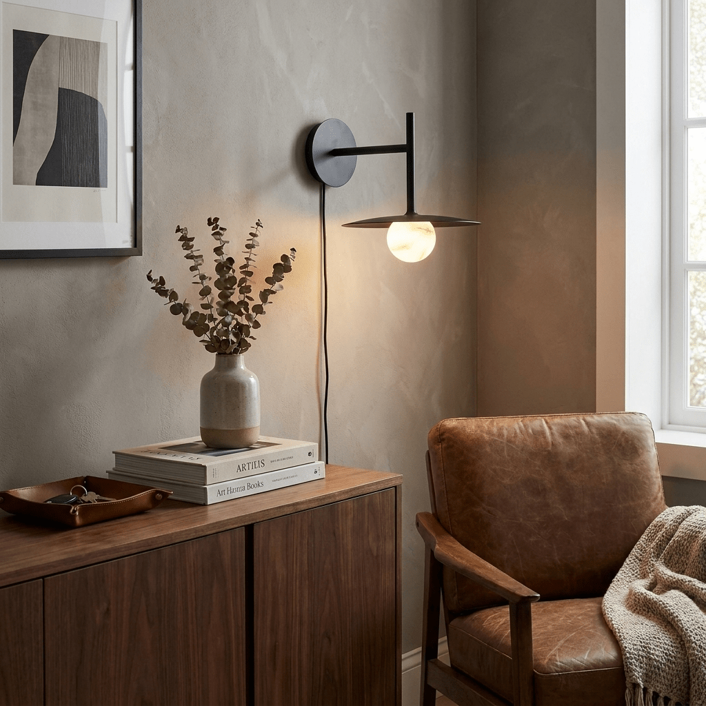 Alabaster Sconce Light Fixture — Wall Sconce | Maison Monashee — view 11