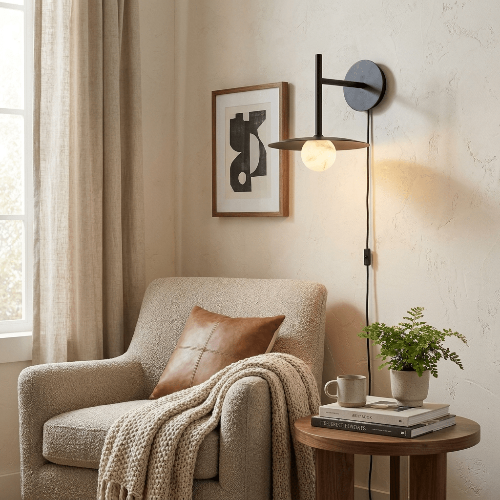 Alabaster Sconce Light Fixture — Wall Sconce | Maison Monashee — view 10