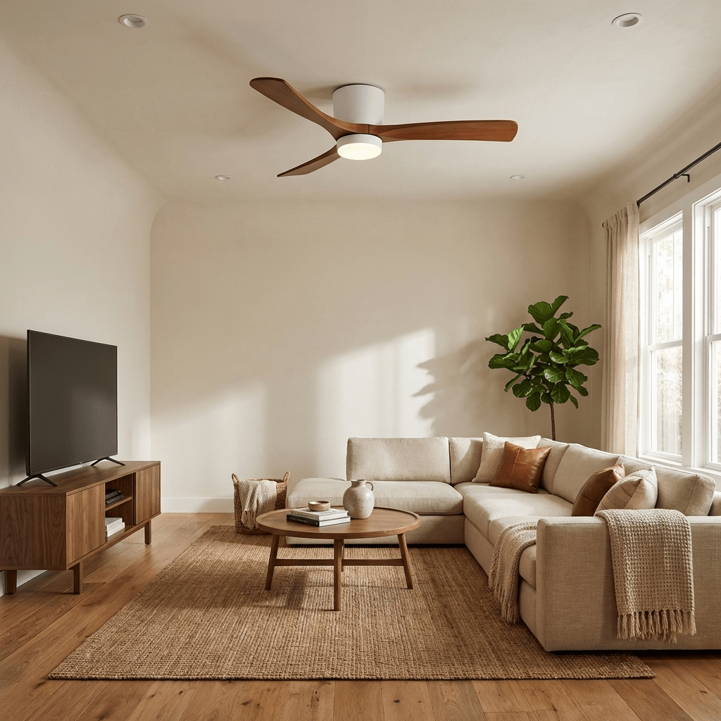Grey Ceiling Fan with Light — Ceiling Fan | Maison Monashee — view 7