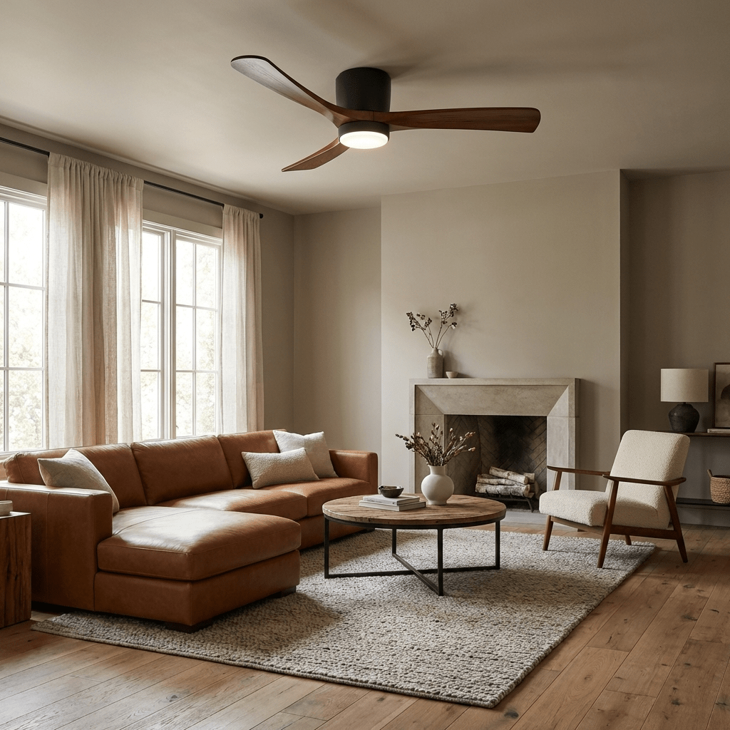 Grey Ceiling Fan with Light — Ceiling Fan | Maison Monashee — view 6