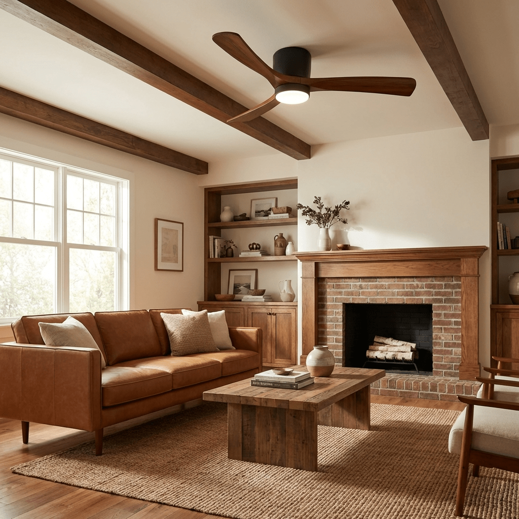 Grey Ceiling Fan with Light — Ceiling Fan | Maison Monashee — view 3