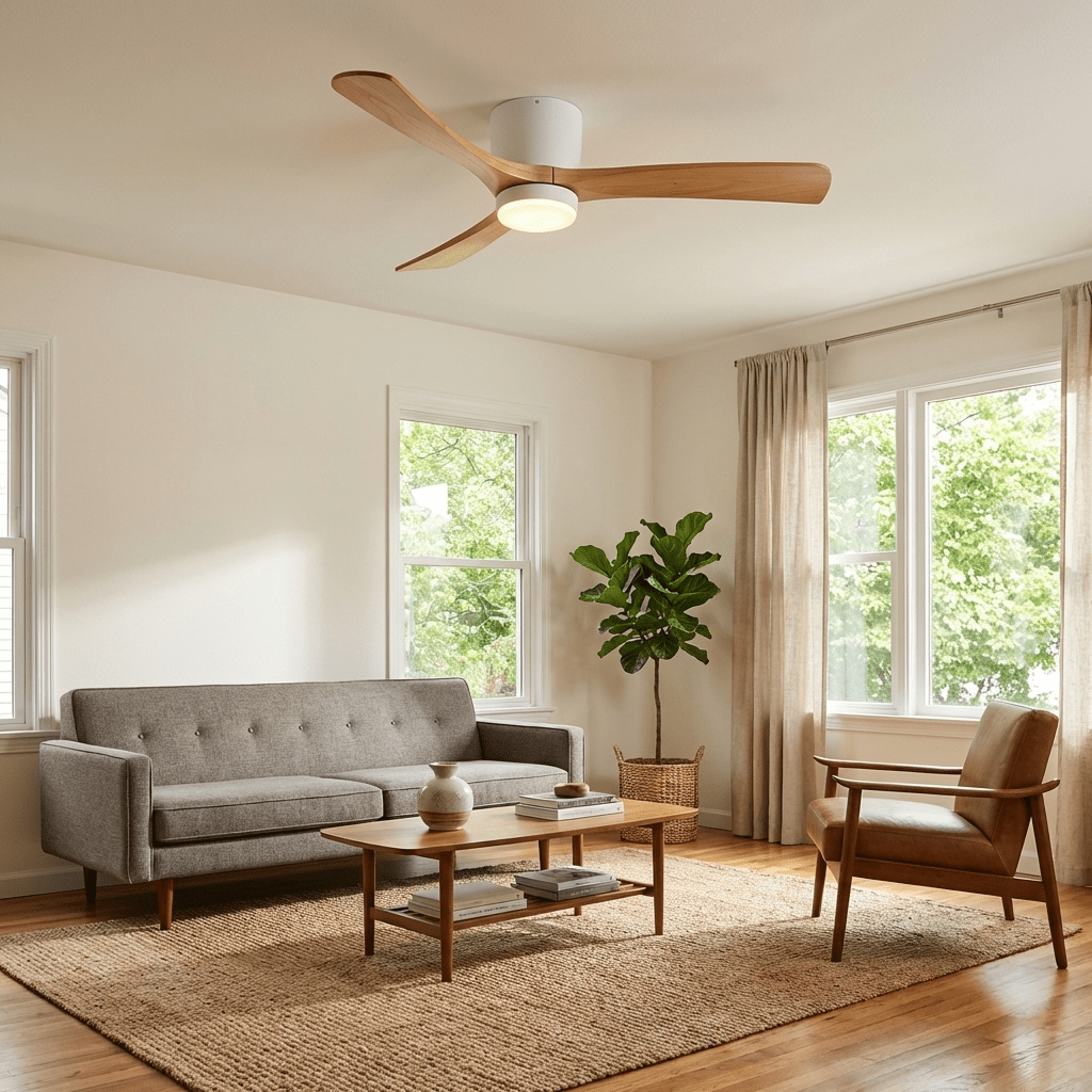 Grey Ceiling Fan with Light — Ceiling Fan | Maison Monashee — view 5