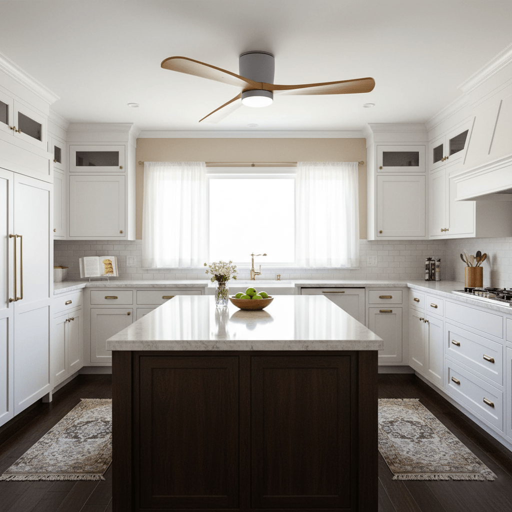 Grey Ceiling Fan with Light — Ceiling Fan | Maison Monashee — view 15
