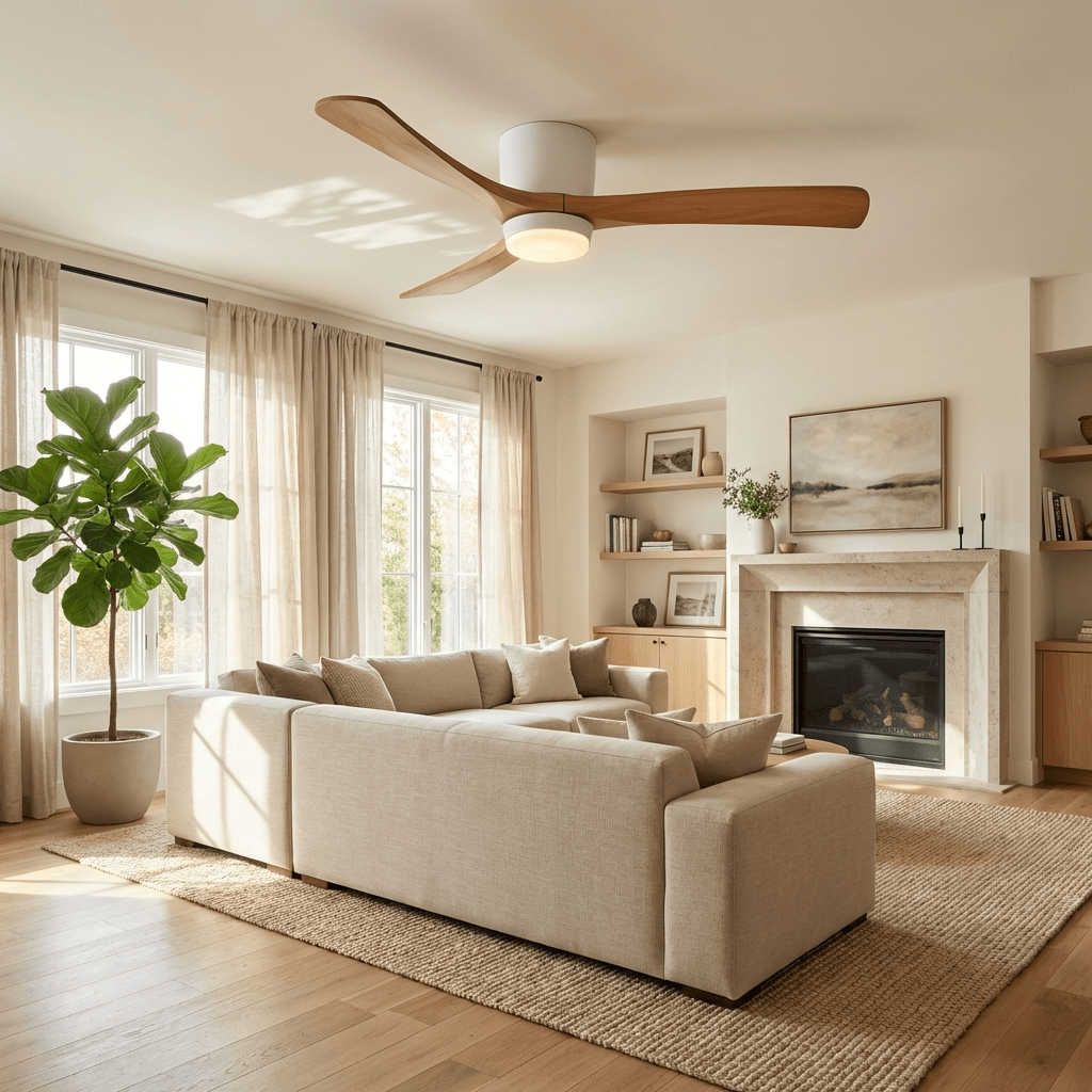 Grey Ceiling Fan with Light — Ceiling Fan | Maison Monashee — view 9
