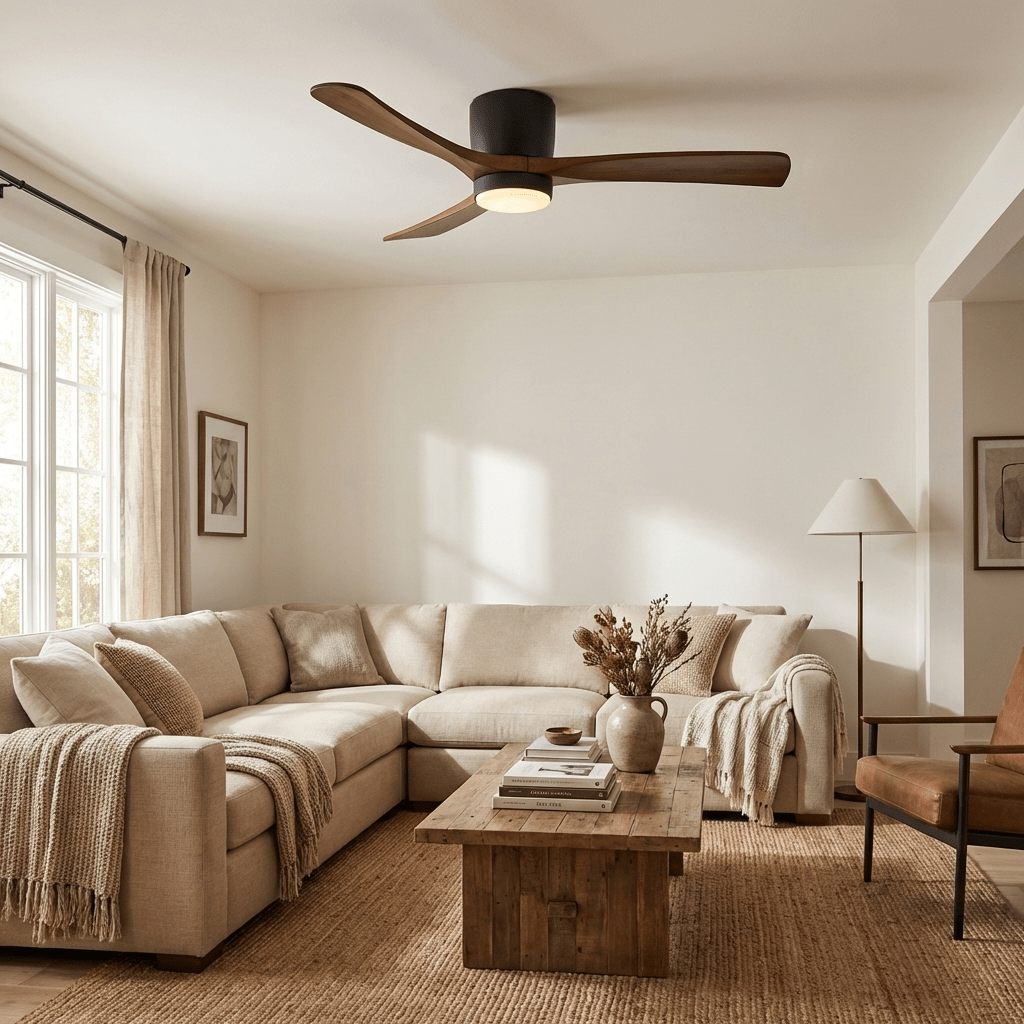 Grey Ceiling Fan with Light — Ceiling Fan | Maison Monashee — view 4