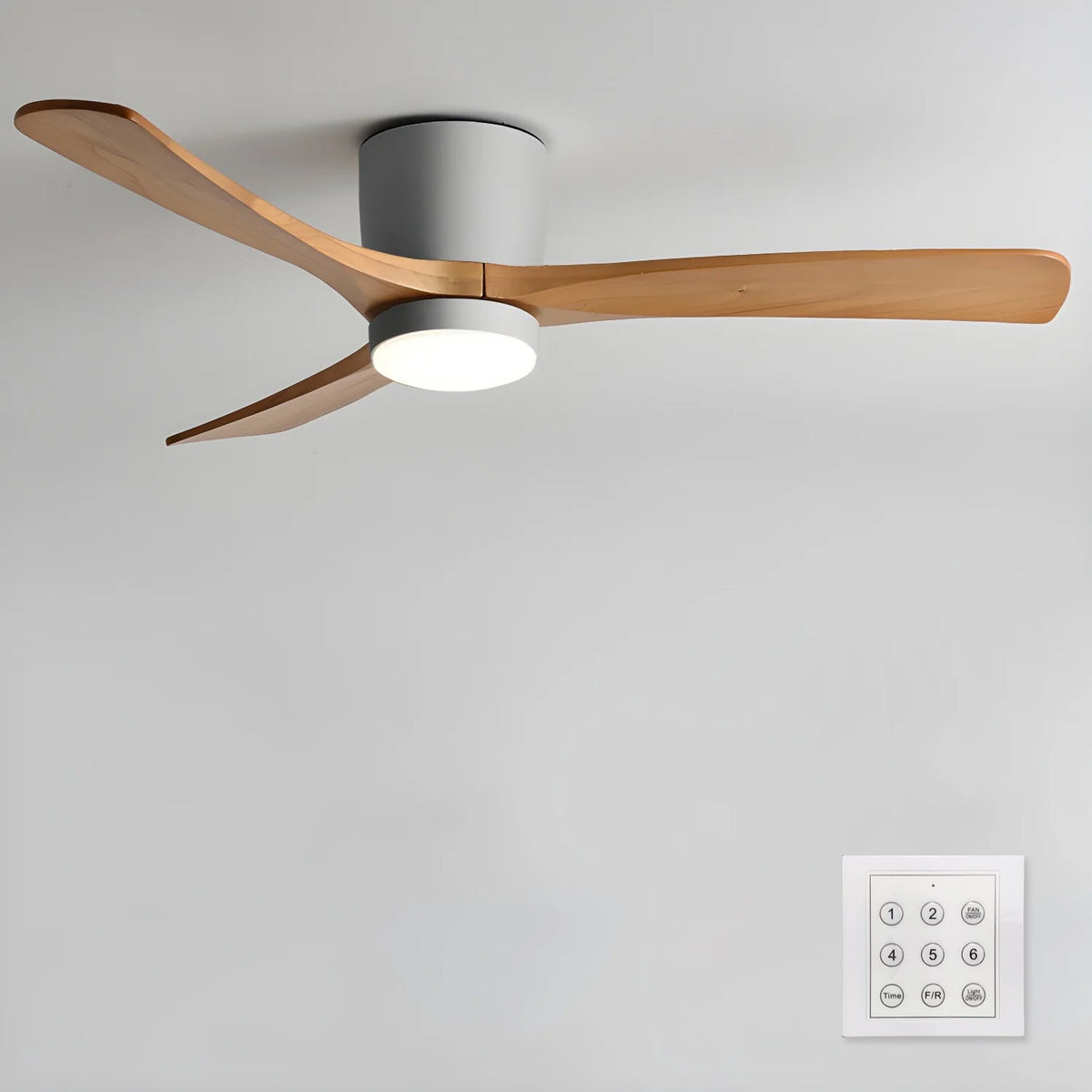 Grey Ceiling Fan with Light — Ceiling Fan | Maison Monashee — view 46
