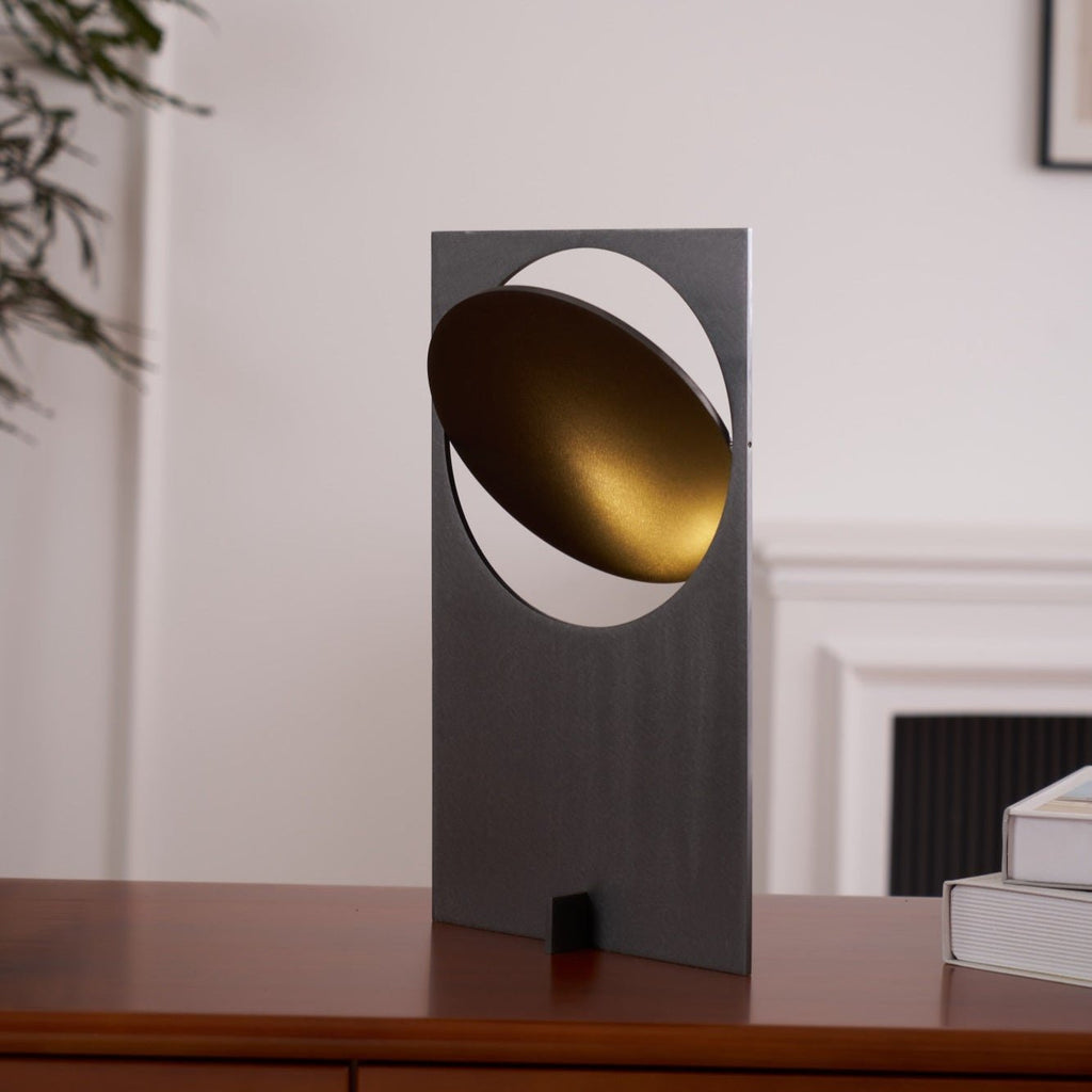 Gold Metal Desk Lamp — Table Lamp | Maison Monashee — view 3