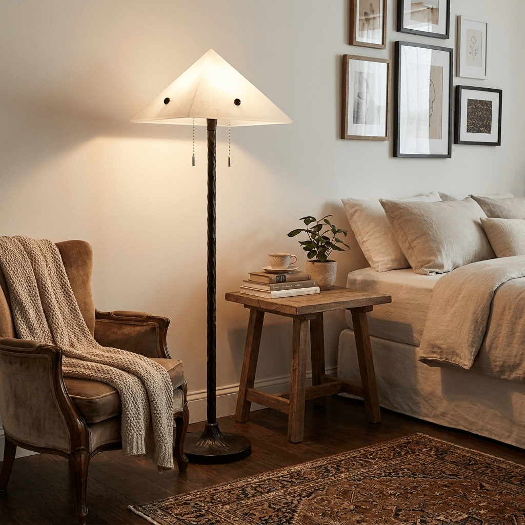Vintage Black Metal Floor Lamp — Floor Lamp | Maison Monashee — view 6