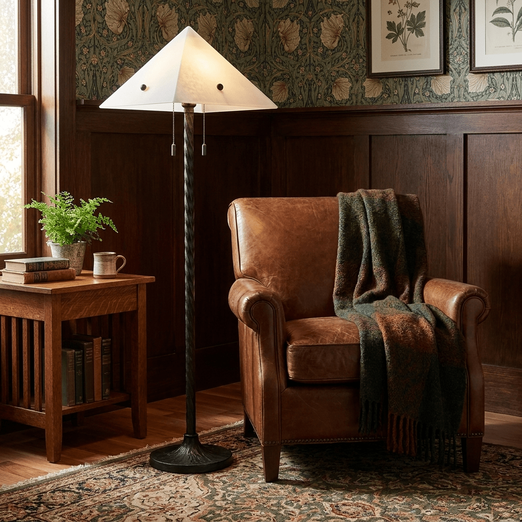 Vintage Black Metal Floor Lamp — Floor Lamp | Maison Monashee — view 5