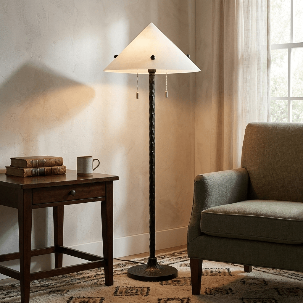 Vintage Black Metal Floor Lamp — Floor Lamp | Maison Monashee — view 4