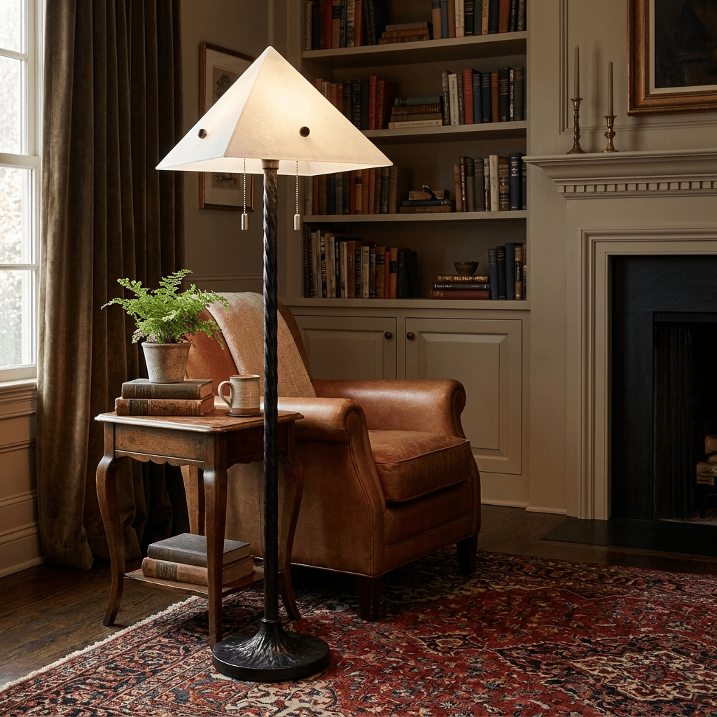 Vintage Black Metal Floor Lamp — Floor Lamp | Maison Monashee — view 3