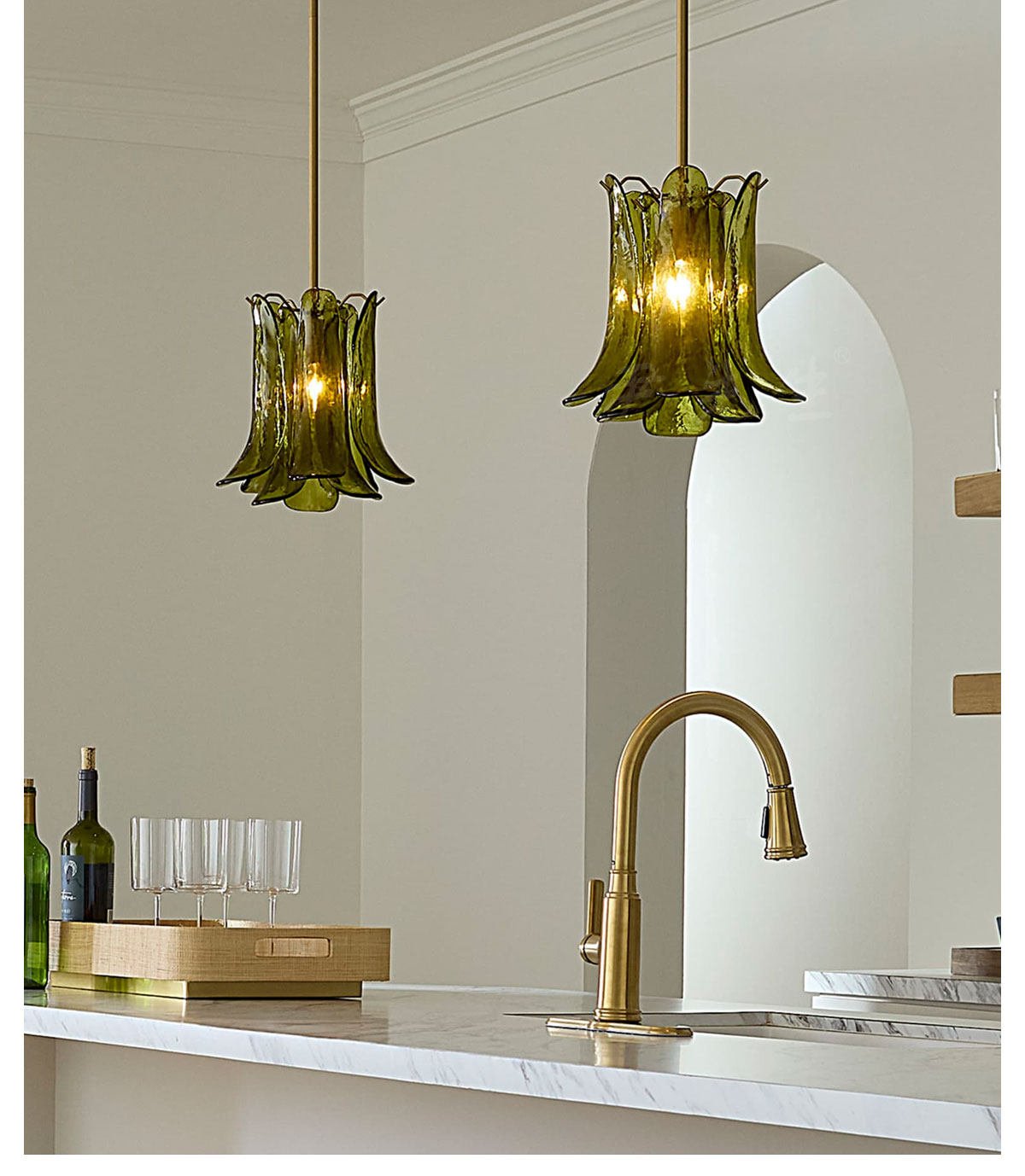 Hanging Glass Pendant Light — Pendant Light | Maison Monashee — view 12