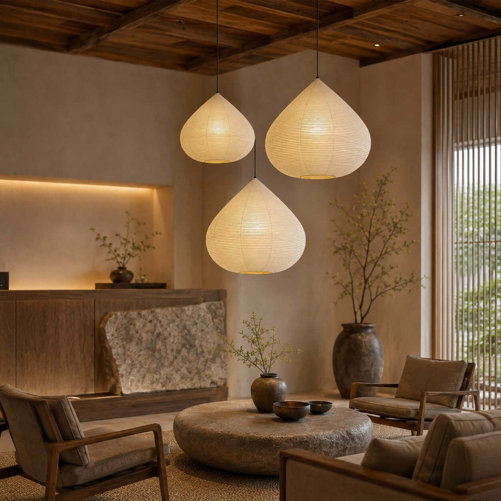 Large Paper Lantern Pendant Light — Pendant Light | Maison Monashee — view 11