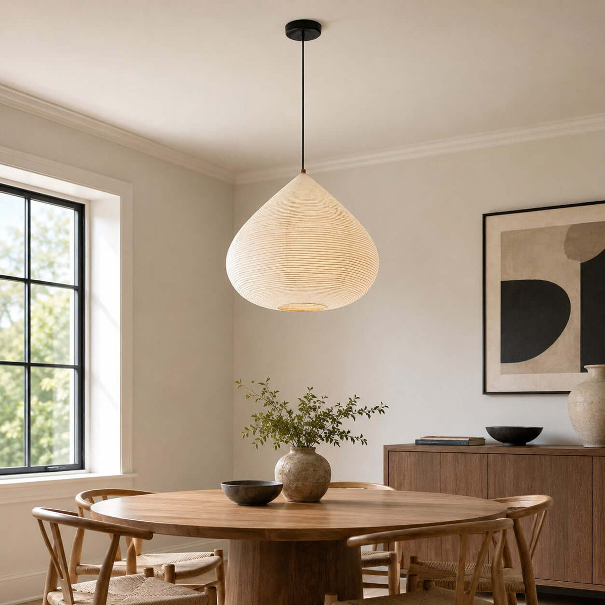 Large Paper Lantern Pendant Light — Pendant Light | Maison Monashee — view 16