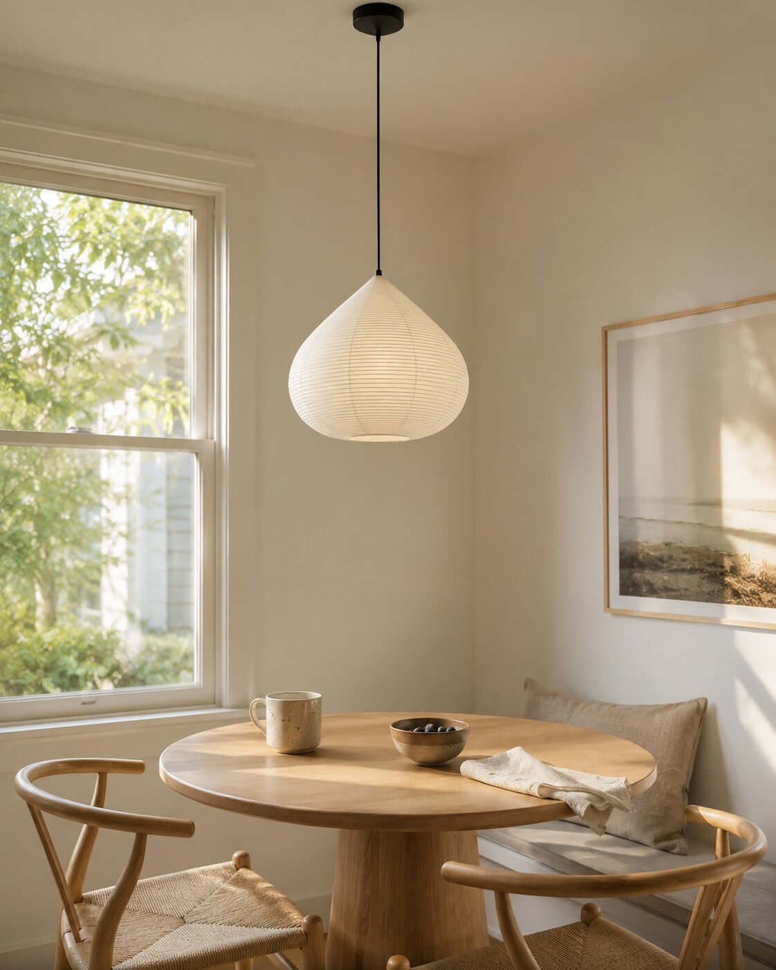 Large Paper Lantern Pendant Light — Pendant Light | Maison Monashee — view 8