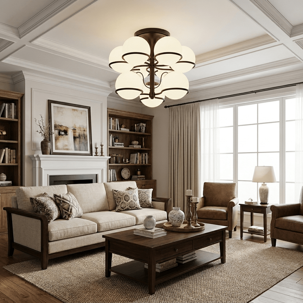 Glass Globe Chandelier Light — Chandelier | Maison Monashee — view 8