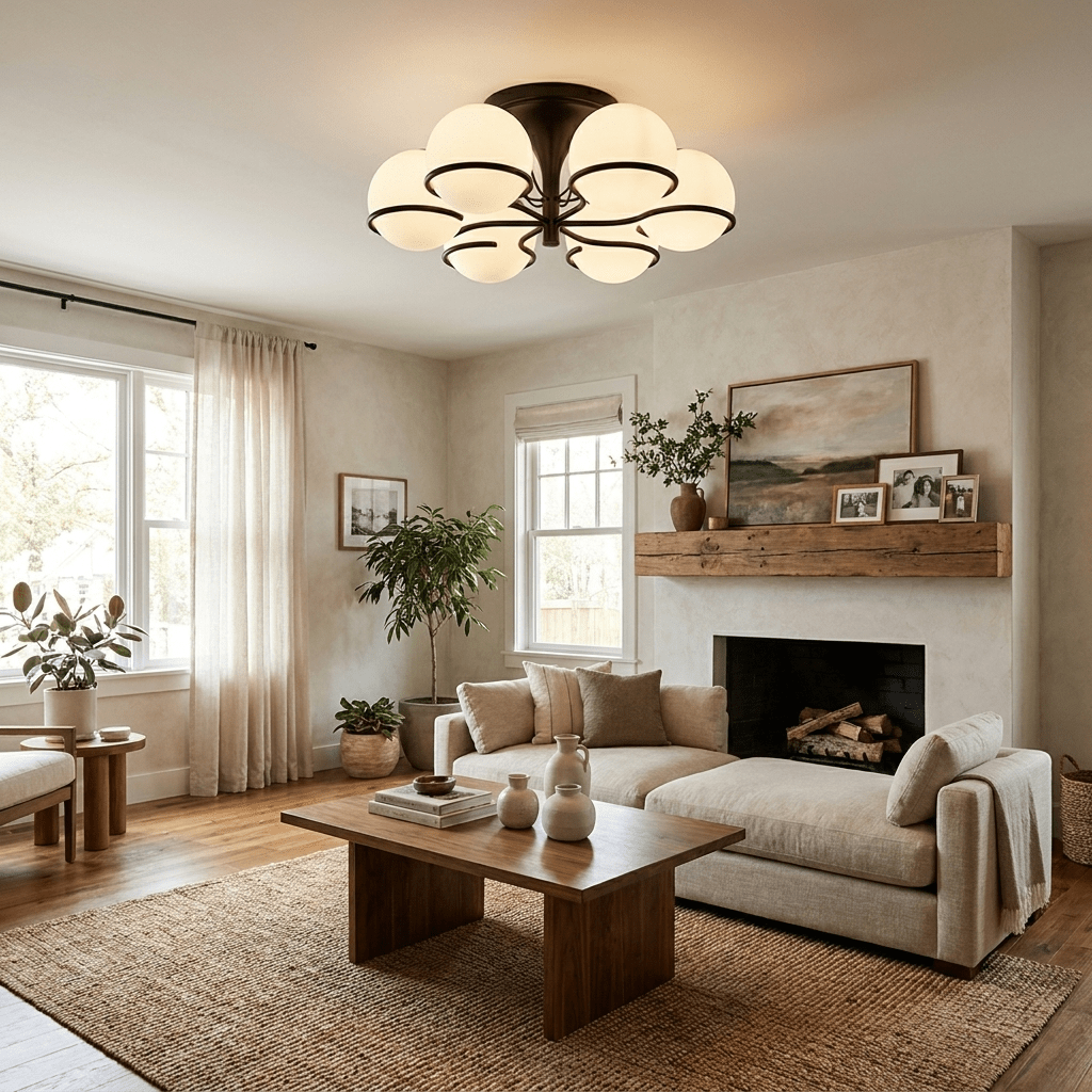 Glass Globe Chandelier Light — Chandelier | Maison Monashee — view 6