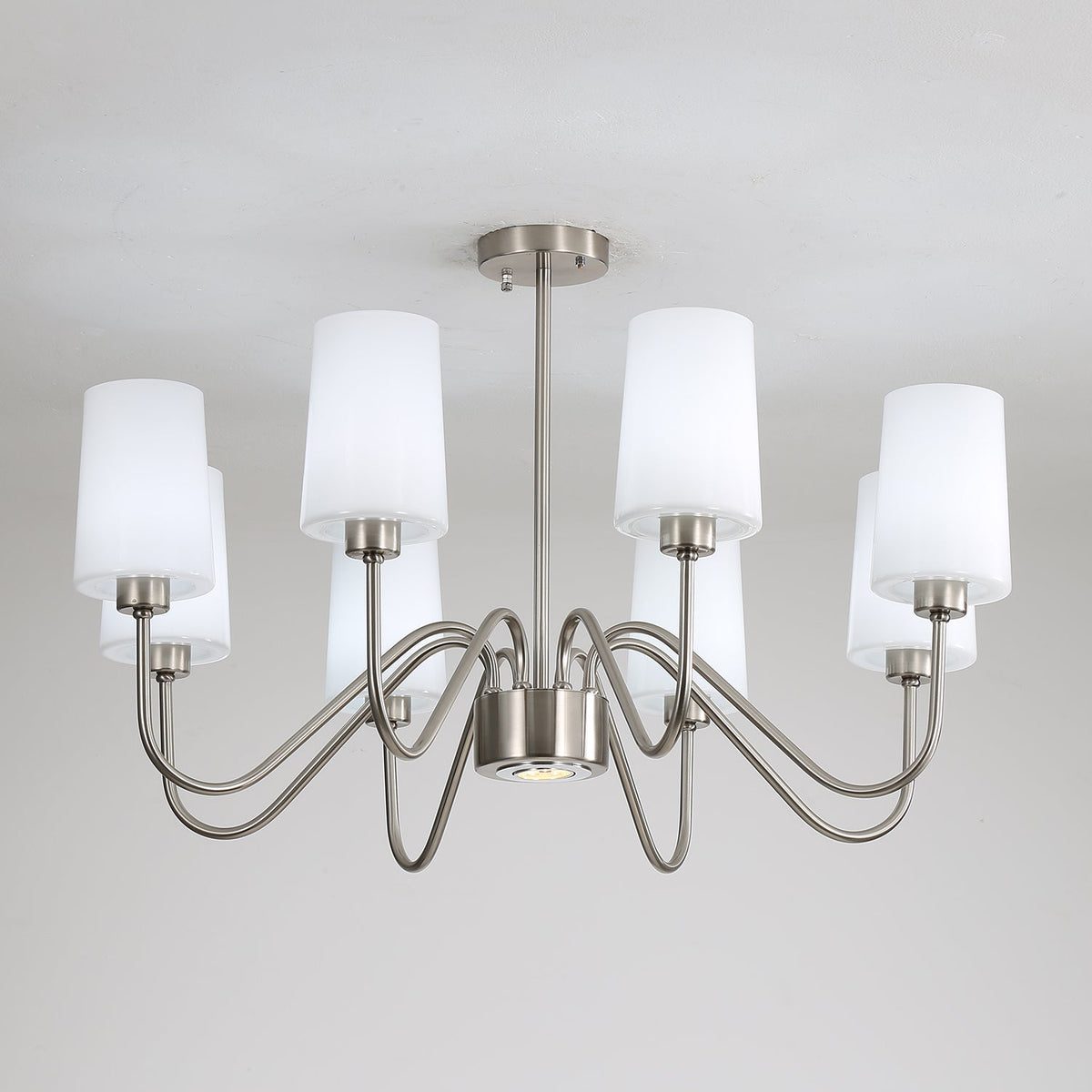Silver Glass Chandelier — Chandelier | Maison Monashee — view 11