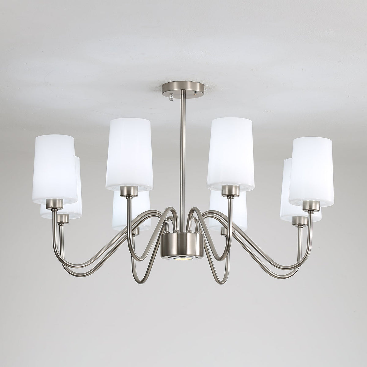 Silver Glass Chandelier — Chandelier | Maison Monashee — view 12