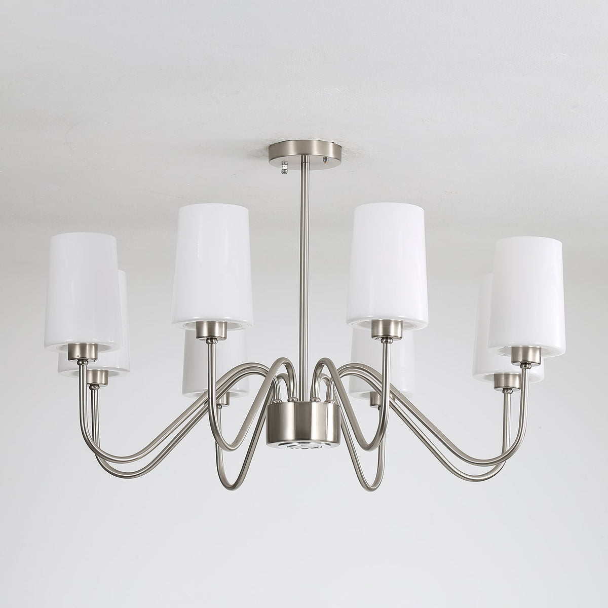 Silver Glass Chandelier — Chandelier | Maison Monashee — view 13