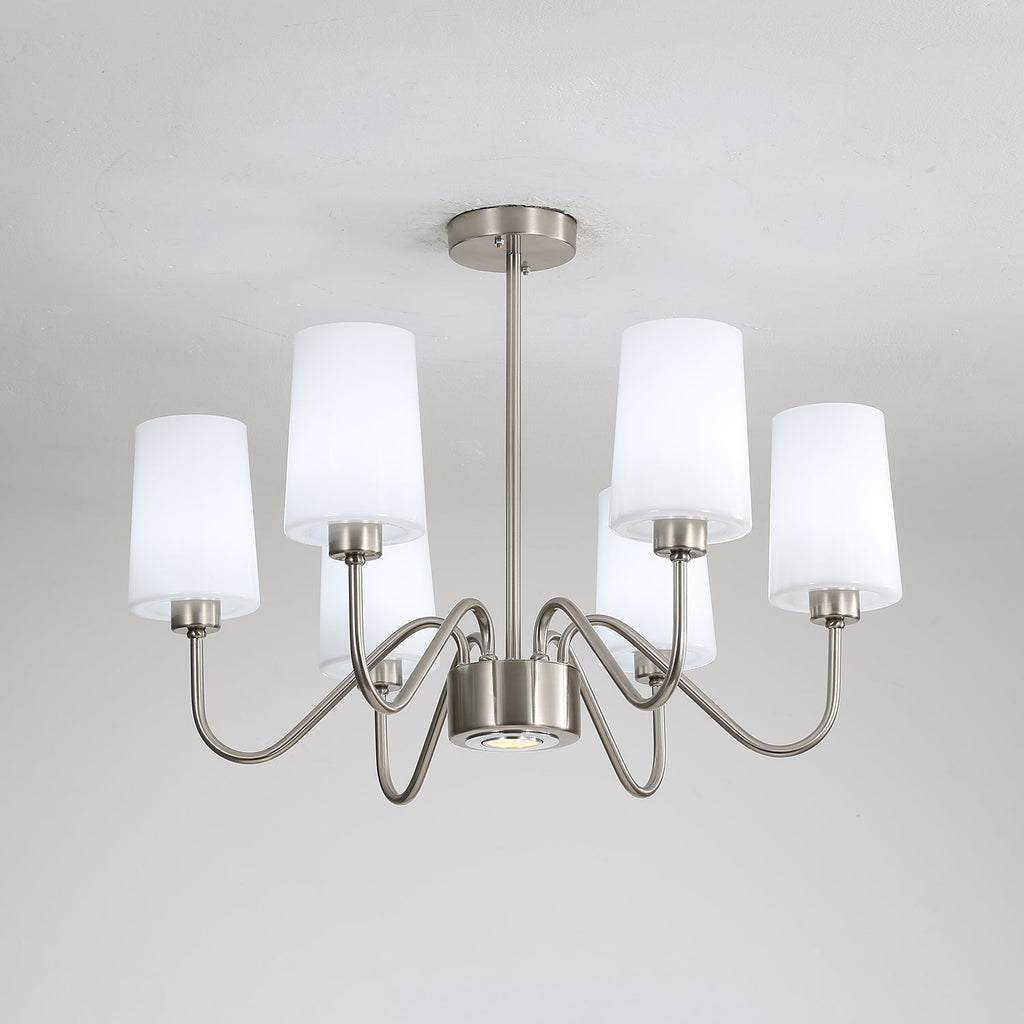Silver Glass Chandelier — Chandelier | Maison Monashee — view 6