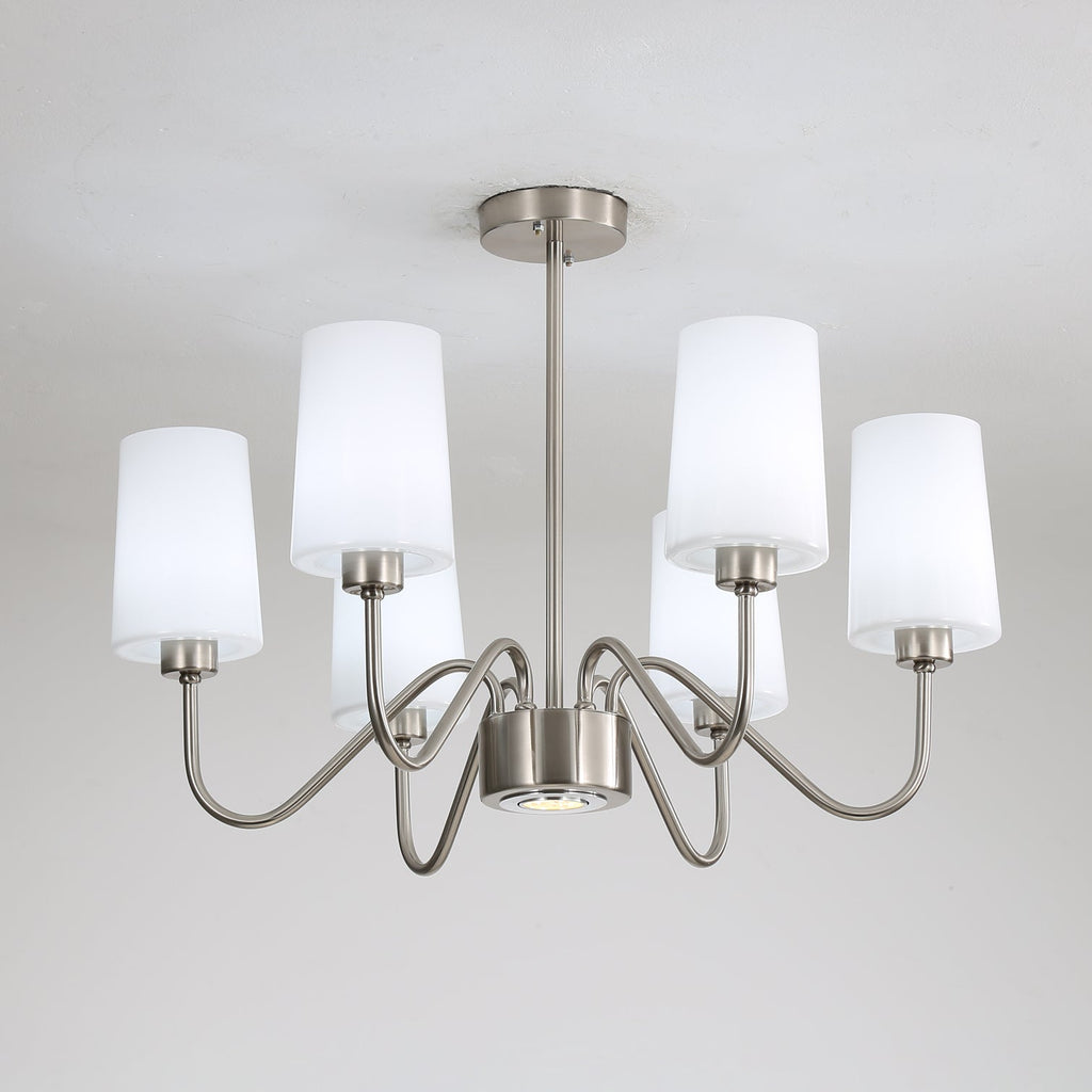 Silver Glass Chandelier — Chandelier | Maison Monashee — view 7