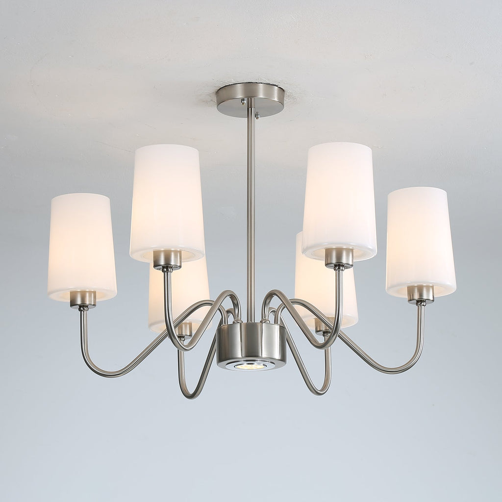Silver Glass Chandelier — Chandelier | Maison Monashee — view 8