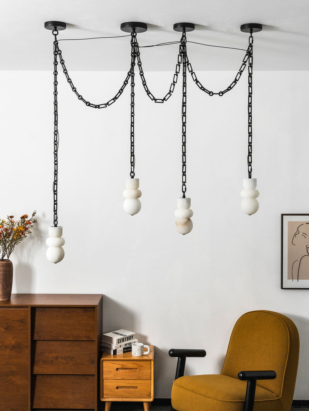 Black Modern Dining Room Chandelier — Chandelier | Maison Monashee — view 28