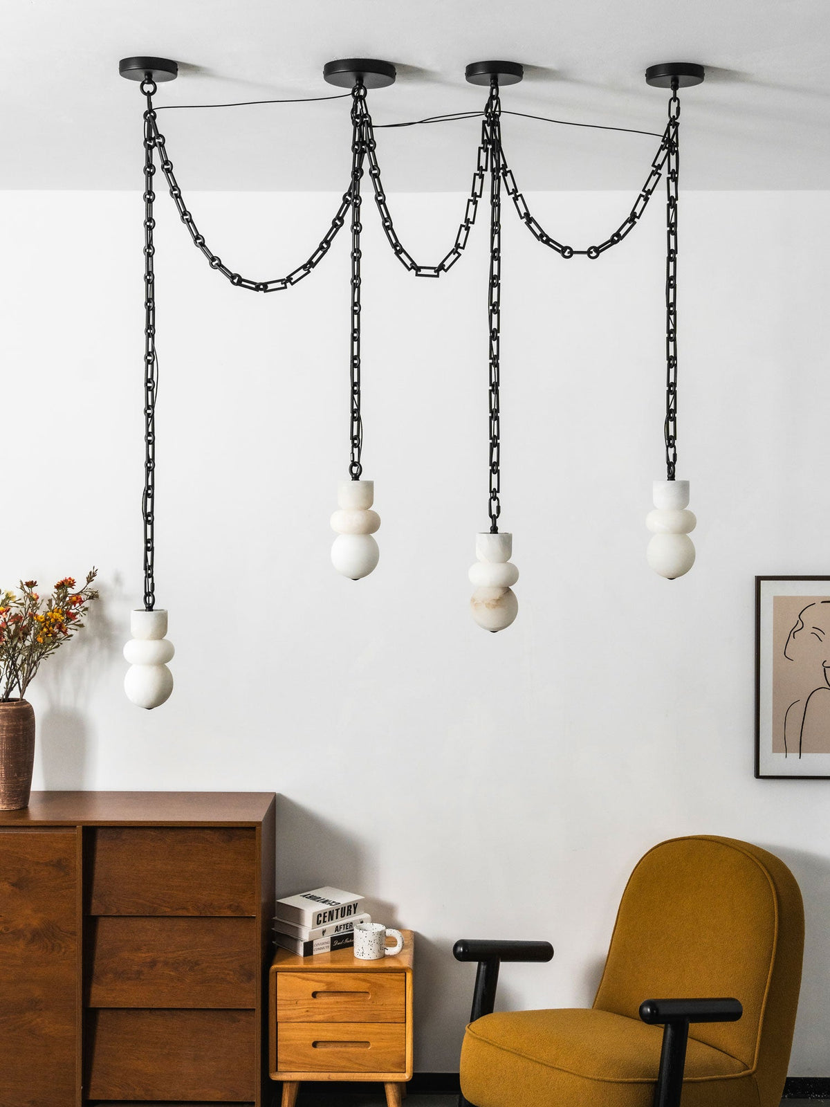 Black Modern Dining Room Chandelier — Chandelier | Maison Monashee — view 28