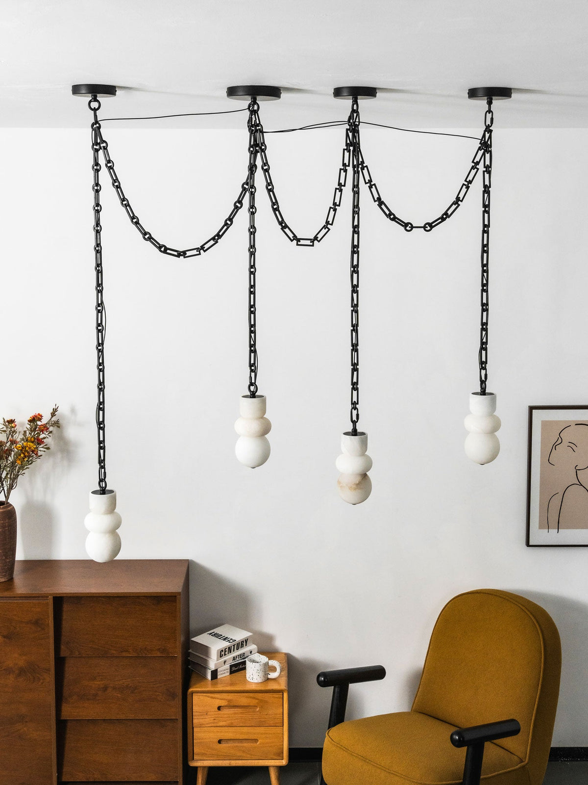 Black Modern Dining Room Chandelier — Chandelier | Maison Monashee — view 29