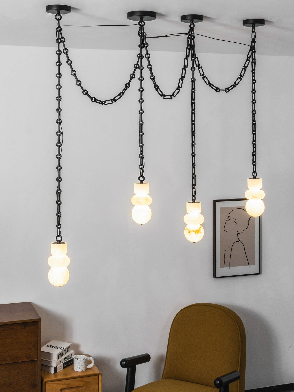 Black Modern Dining Room Chandelier — Chandelier | Maison Monashee — view 31