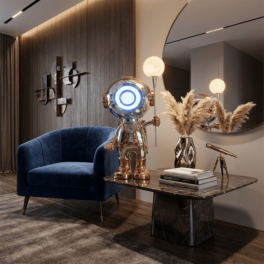 Rose Gold Floor Lamp — Floor Lamp | Maison Monashee — view 5