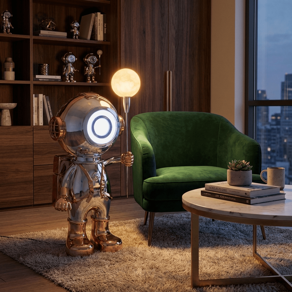 Rose Gold Floor Lamp — Floor Lamp | Maison Monashee — view 3
