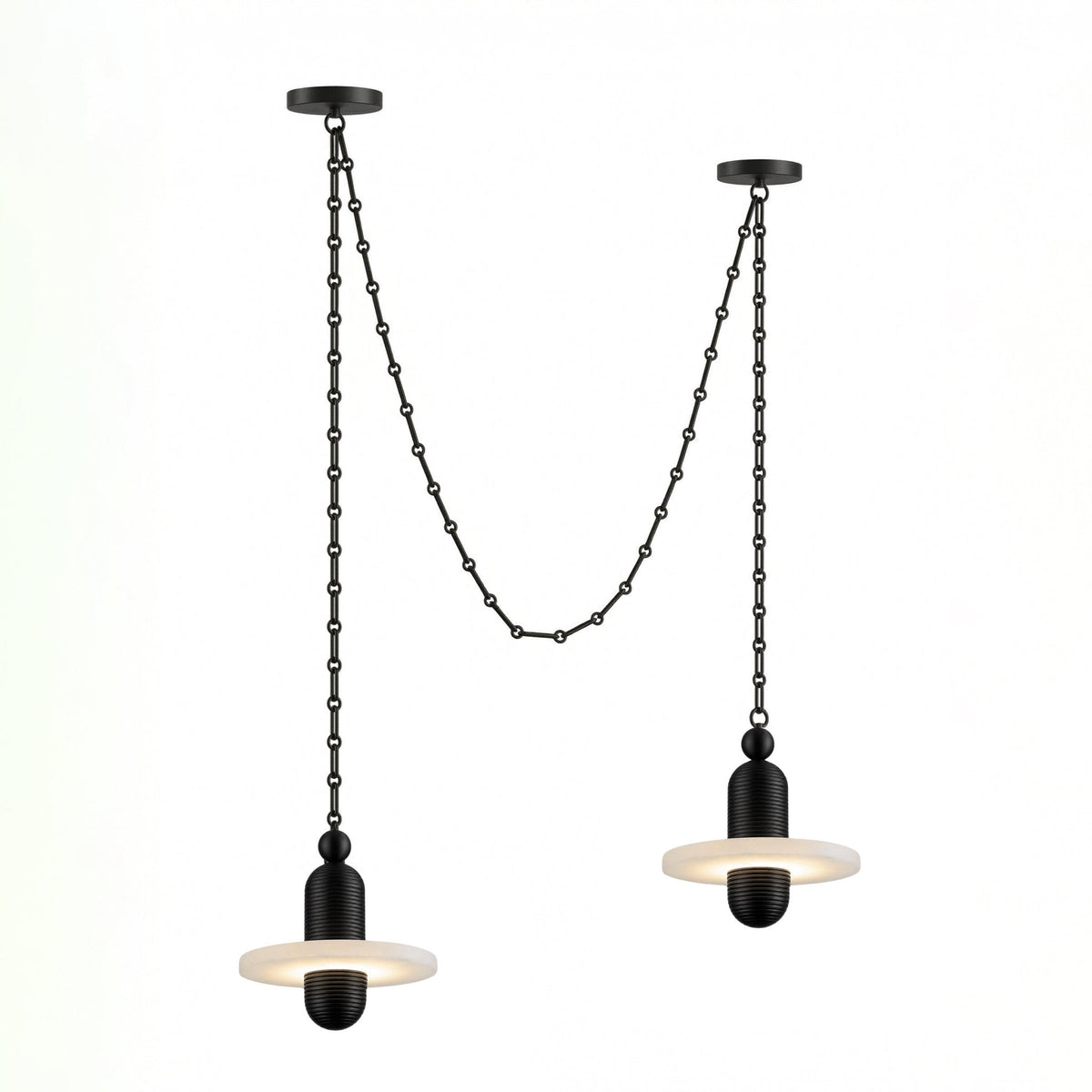 Alabaster Chandelier Modern — Chandelier | Maison Monashee — view 17