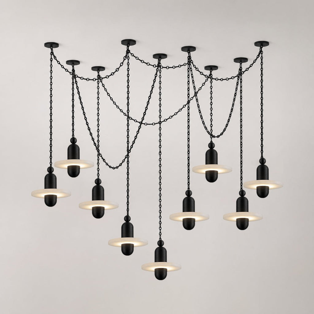Alabaster Chandelier Modern — Chandelier | Maison Monashee — view 7