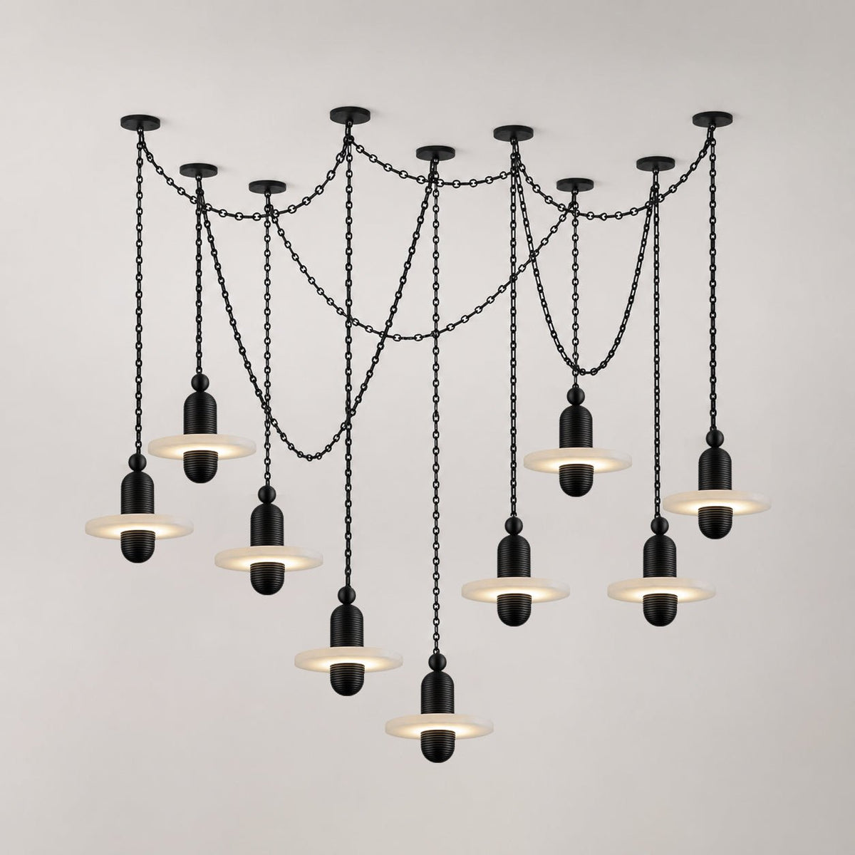 Alabaster Chandelier Modern — Chandelier | Maison Monashee — view 7