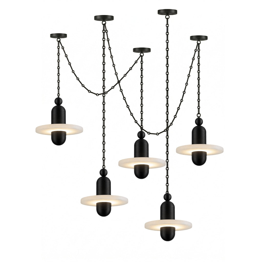 Alabaster Chandelier Modern — Chandelier | Maison Monashee — view 15