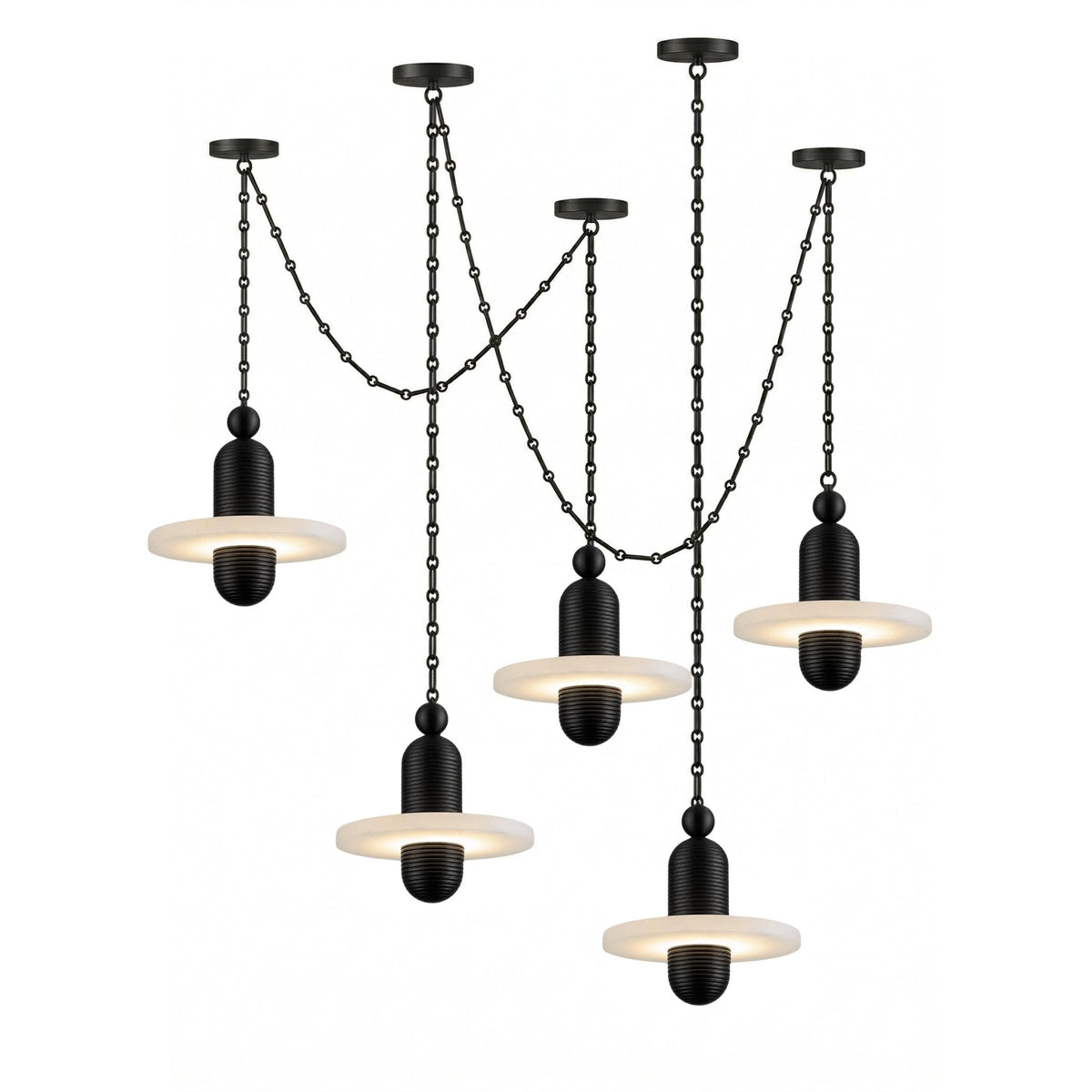 Alabaster Chandelier Modern — Chandelier | Maison Monashee — view 15